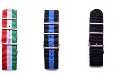 

Watch Me Make Your Own Watch By Watch Me- NATO Multicolored Straps (ONLY Straps)-MYOW COLLECTION (All Straps in this collection-22 mm except Military Green Strap -20 mm) ch-it-bk-bubk 22 mm Nato Nylon Stylish trendy Strap Combos Watch Strap(Multicolor)