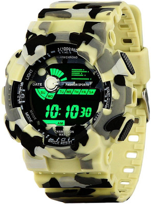 

Emartos Army Light Green Strap Digital Sports Watch For Men Watch - For Boys
