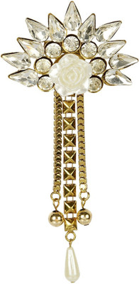 

GOELX Stylish Traditional & Modern Brooch Pins for Jewellery Enhancing/Outfit/Saree/Sherwani/Attachable Garment Ornament - Design 2