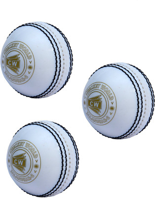 

CW All White Ball Cricket Leather Ball(Pack of 3, White)