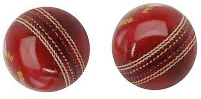 

Monika Sports moni Cricket Leather Ball(Pack of 2, Red)
