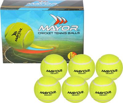 

Mayor Street Cricket Tennis Ball(Pack of 6, Yellow)