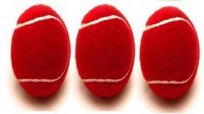 Tahiro Red Cricket Ball Cricket Rubber Ball(Standard, Pack of 3, Red)