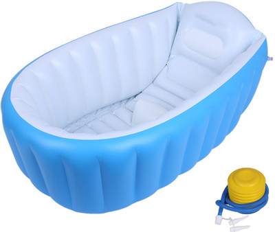 

Cho Cho Inflatable Baby Bath Tubs for New Born Babies ( Imported - BPA FREE )(Blue)