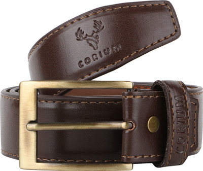 

Corium Men Formal Brown Texas Leatherite Belt