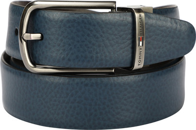 

Tommy Hilfiger Men Blue Genuine Leather Reversible Belt, Navy / brown