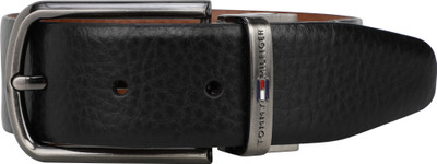 

Tommy Hilfiger Men Black Genuine Leather Reversible Belt, Black / tan