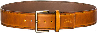 

Canfly Men Tan Genuine Leather Belt