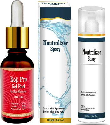 

Cosderma Glycolic Acid 30% Peel with Kojic acid 10% & Lactic Acid Skin whitening combo peel Fairness peel(130 ml)
