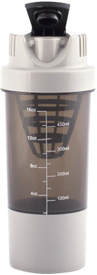 

Jazam SHAKE IT CYCLONE SHAKER (WITH SUPPLEMENT BASKET) 500 ml Shaker(Pack of 1, Grey)