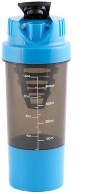 

Jazam SHAKE IT CYCLONE SHAKER (WITH SUPPLEMENT BASKET) 500 ml Shaker(Pack of 1, Blue)