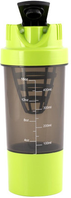 

Jazam SHAKE IT CYCLONE SHAKER (WITH SUPPLEMENT BASKET) 500 ml Shaker(Pack of 1, Green)