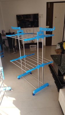 SUNDEX Steel Floor Cloth Dryer Stand STAINLESS STEEL PIPE – 007521(2 Tier)