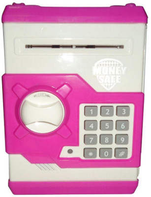 

Electrobot Piggy bank with Security for a Children Coin Bank(Pink)