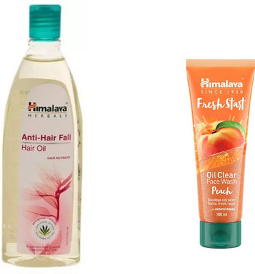 

Himalaya Anti-Hair Fall Hair Oil, Fresh Start Oil Clear peach Face Wash(Set of 2)