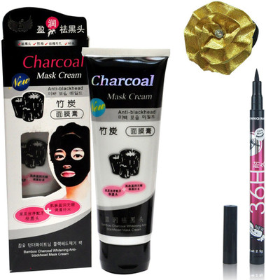 

Yash Herbal Charcoal Face Mask Anti Blackhead (130 GM), Pen Waterproof Eyeliner and Band(Set of 3)