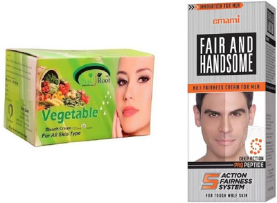

Pink Root Vegetable Bleach 250g, Emami Fair & Handsome 30g(Set of 2)