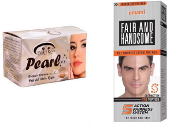 

Pink Root Pearl Bleach 250g, Emami Fair & Handsome 30g(Set of 2)