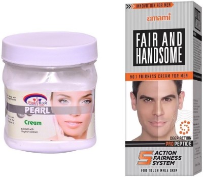 

Pink Root Pearl Cream 500ml, Emami Fair & Handsome 30g(Set of 2)