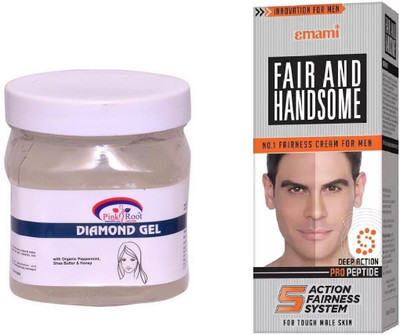

Pink Root Diamond Gel 500ml, Emami Fair & Handsome 30g(Set of 2)