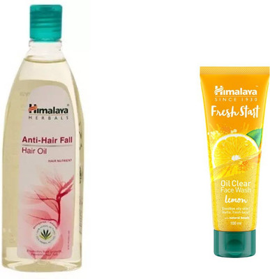 

Himalaya Anti-Hair Fall Hair Oil, Fresh Start Oil Clear lemon Face Wash(Set of 2)