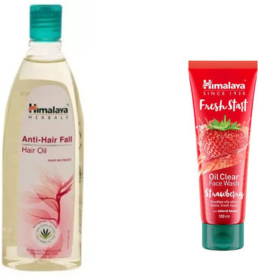 

Himalaya Anti-Hair Fall Hair Oil, Fresh Start Oil Clear Strawberry Face Wash(Set of 2)