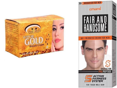 

Pink Root Gold Bleach 250g, Emami Fair & Handsome 30g(Set of 2)