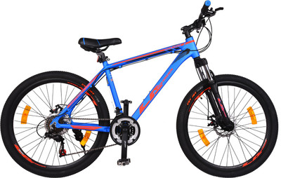 

La Sovereign Pace Dual Disc Brake Front Suspension Bike For Adults Blue 29 T 21 Gear Mountain Cycle(Multicolor), Black;blue