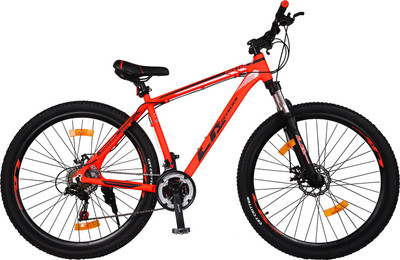 

La Sovereign Pace Dual Disc Brake Front Suspension Bike For Adults Red 29 T Mountain Cycle(21 Gear, Multicolor), Black;red