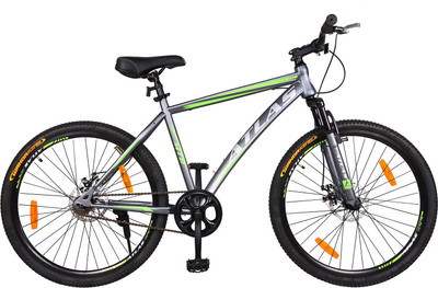 

Atlas U-60 Front Suspension Disc Brake Sporty Bike For Adults Grey&Green 26 T Mountain Cycle(Single Speed, Multicolor), Green;grey
