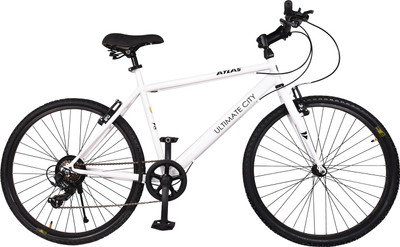 

Atlas Ultimate City Bike For Adults White 26 T Mountain Cycle(7 Gear, Multicolor)