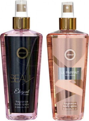 

Armaf Beau Elegant & Le Parfait Pour Femme -200ml Body Mist - For Men & Women(500 ml, Pack of 2)