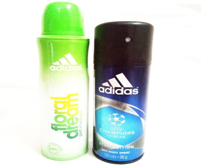 

ADIDAS FLORAL DREAM AND CHAMPIONS LEAGUE Deodorant Spray - For Men & Women(300 ml, Pack of 2)