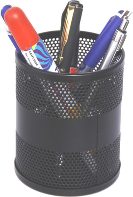 

Homeshopeez 1 Compartments Metal Pen Stand(Black)