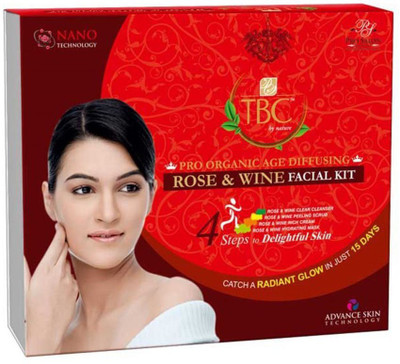 

TBC by nature PRO ORGANIC AGE DIFFUSING ROSE &WINE FACIAL KIT 60 ml(Set of 4)