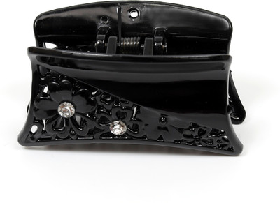 

Suhaavi Black Clutcher With Stone work Hair Claw(Black)
