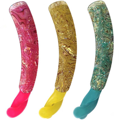 

Shreya Collection Combo of 3 Multicolour Glossy Banana Hair Clips - 10012.82 Banana Clip(Multicolor)