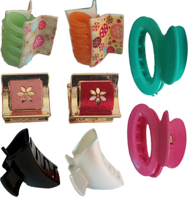 

AC Kavya Multy Color Clature Claw Hair Claw(Green, Pink, Black, Black, White)
