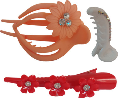 

AC Kavya Multy Color Clature Claw Hair Claw(Orange, White, Red)
