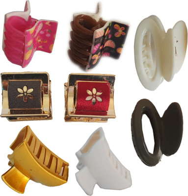 

AC Kavya Multy Color Clature Claw Hair Claw(Pink, White, Gold)