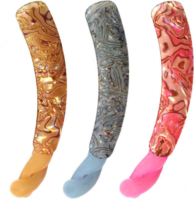 

Shreya Collection Combo of 3 Multicolour Glossy Banana Hair Clips - 10012.83 Banana Clip(Multicolor)