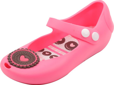 

Yellow Bee Girls Velcro Ballerinas(Pink, Dark pink