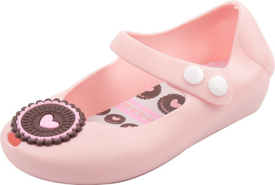 

Yellow Bee Girls Velcro Ballerinas(Pink, Light pink