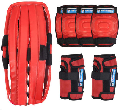 Wintex 7 Pcs 4 In 1 Red Set Skating Kit