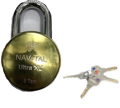 

Godrej NAVTAL ULTRA XL+ LOCK 4 KEYS Padlock(GOLDEN)