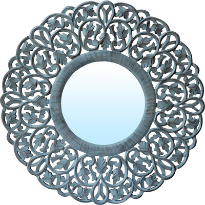 

The Urban Store TUS-MR-25 Decorative Mirror(Round Finish : Antique Grey, Shabby Grey)