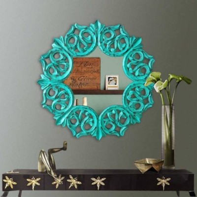 A..R Handicraft MNJ458K Decorative Mirror(Round Finish : Glossy)