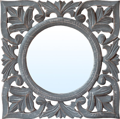 

The Urban Store TUS-MR-21 Decorative Mirror(Square Finish : Antique Grey, Shabby Finish)