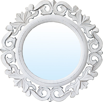 

The Urban Store TUS-MR-20 Decorative Mirror(Round Finish : Antique White, Shabby elegance, Ivory)