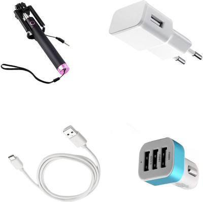 DAKRON Wall Charger Accessory Combo for OnePlus 5T(White)
